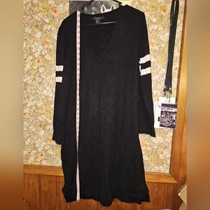 Black Varsity Sweater Dress